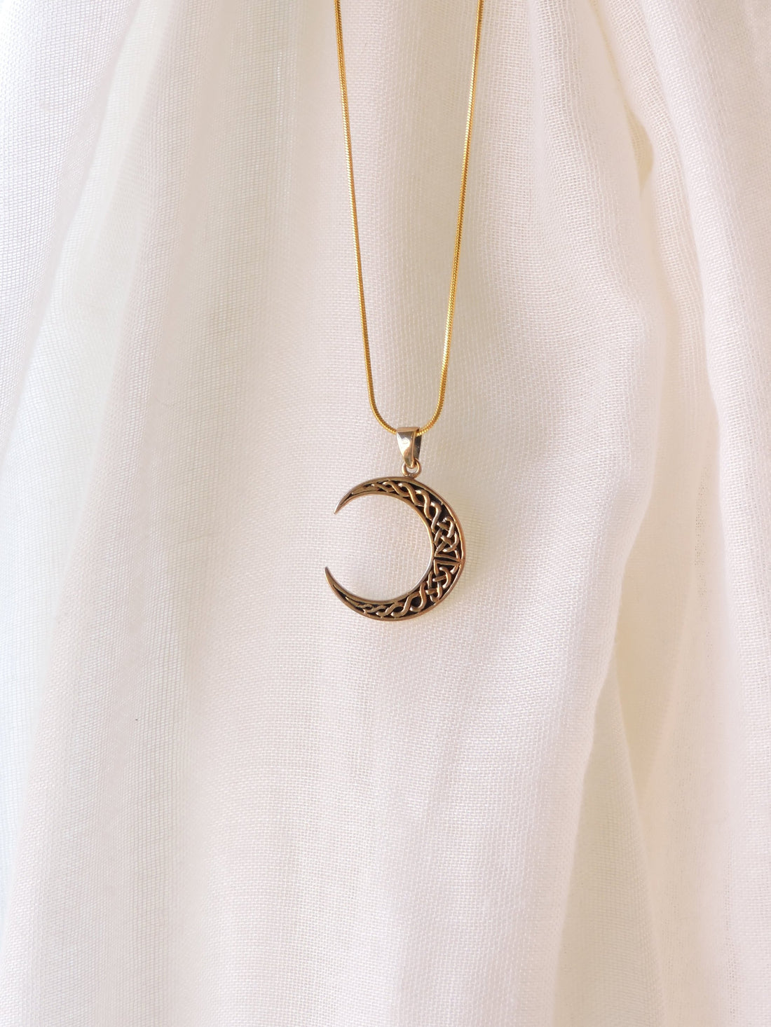 Bronze Crescent Moon Pendant