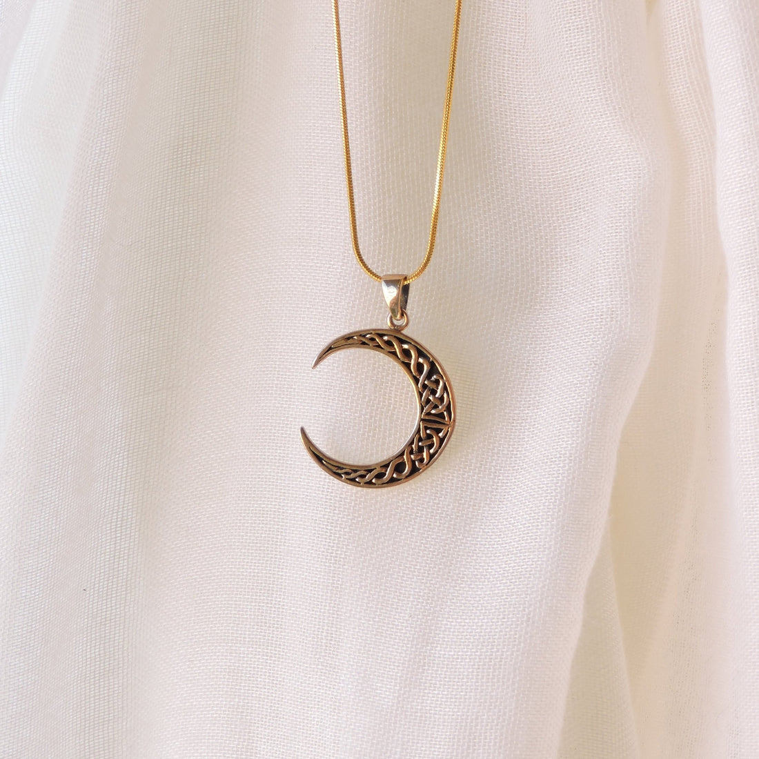 Bronze Crescent Moon Pendant