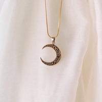 Bronze Crescent Moon Pendant