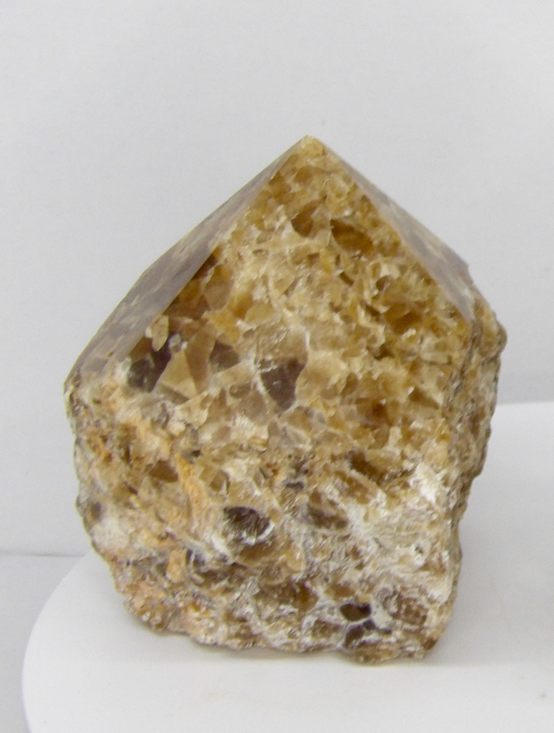 Brazilian Honey Calcite polished freestanding crystal point 451 grams