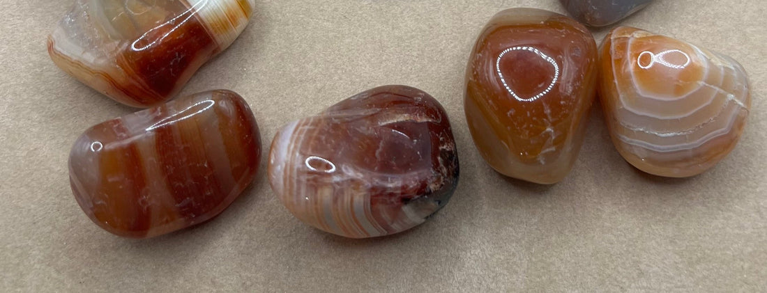 Carnelian Banded with Orange Agate