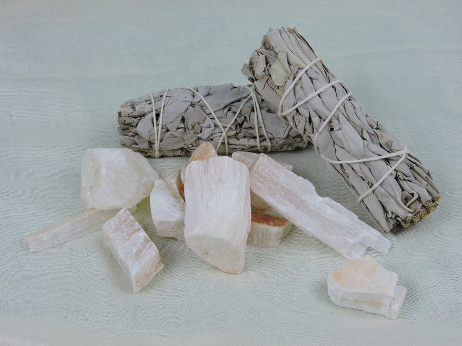 Selenite Chunks with Orange Hue (Price Per Piece)