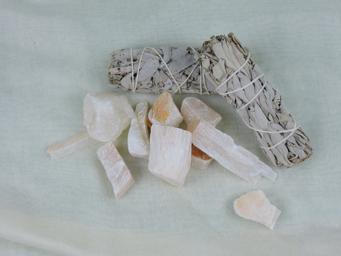 Selenite Chunks with Orange Hue (Price Per Piece)