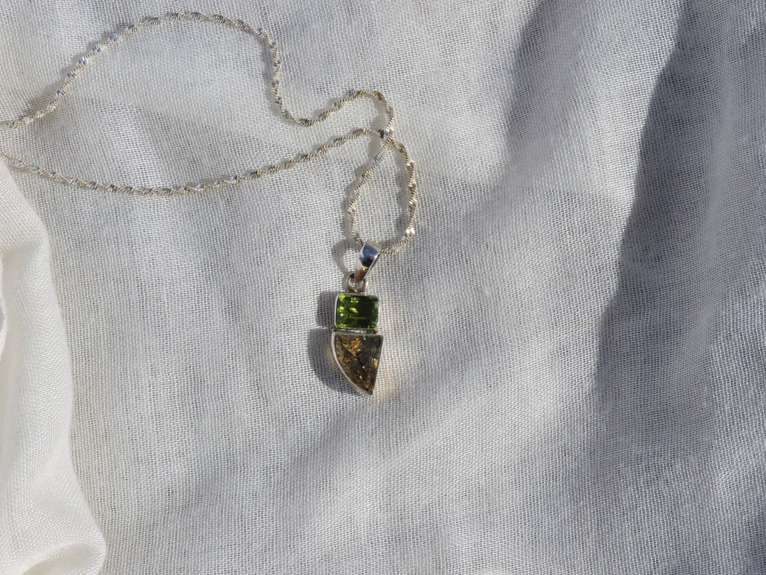 Citrine and Peridot Pendant