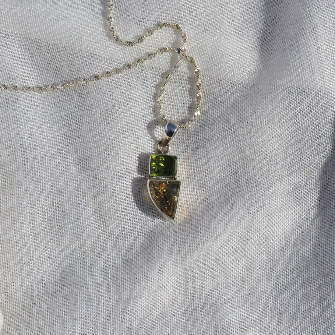 Citrine and Peridot Pendant