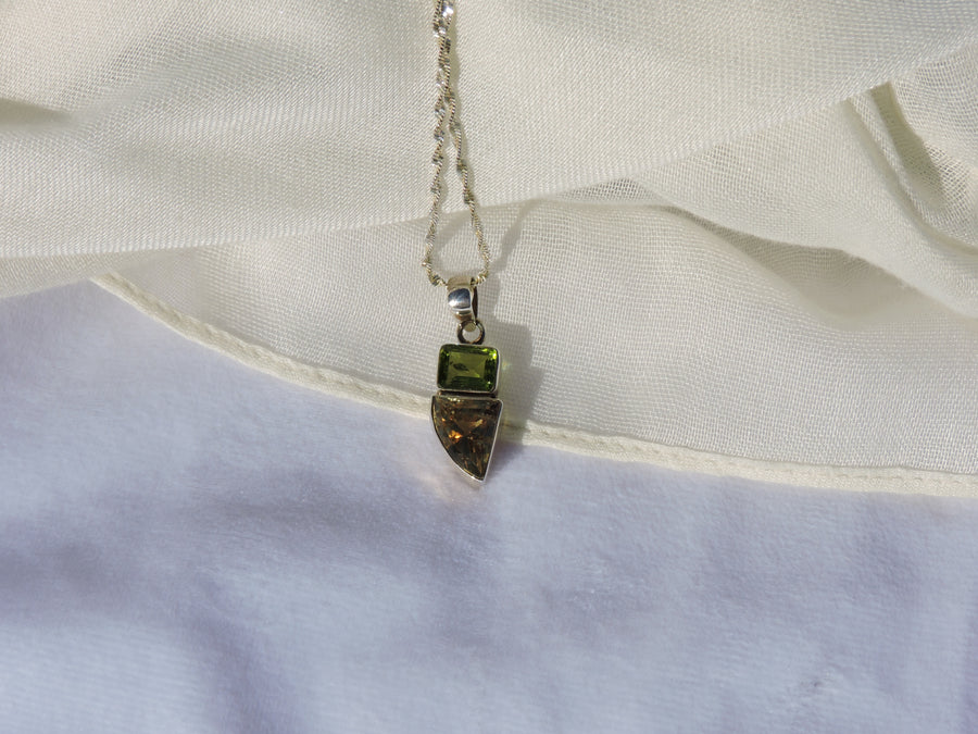 Citrine and Peridot Pendant