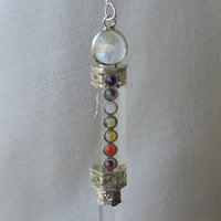 ✨ Chakra Energizer Wand Pendulum – Choose Clear Quartz or Amethyst ✨