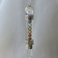 ✨ Chakra Energizer Wand Pendulum – Choose Clear Quartz or Amethyst ✨