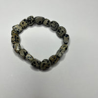 Dalmatian Stone Stretch Bracelet (Price Per Piece)