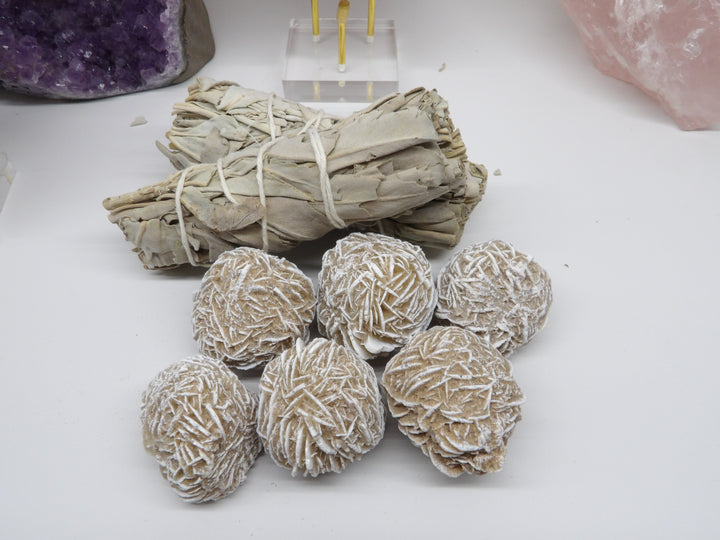 selenite rosette cluster