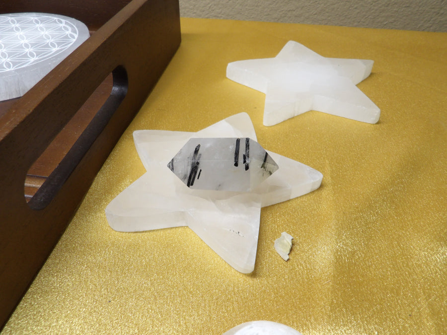 ✨ Double-Terminated Tourmalinated Quartz Points ✨