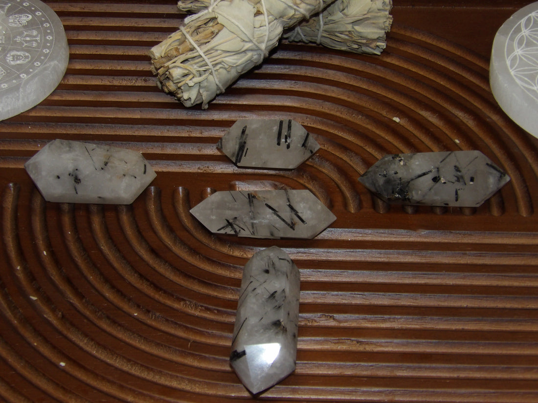✨ Double-Terminated Tourmalinated Quartz Points ✨