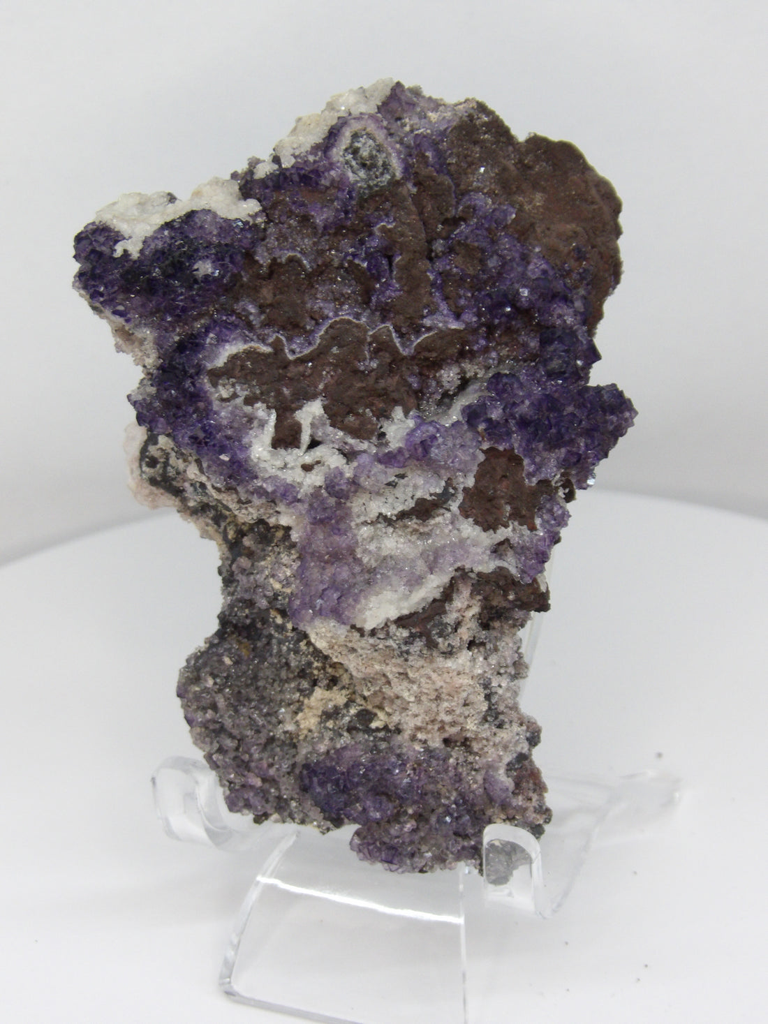 Druzy Fluorite & Calcite from El Potosí Mine, Mexico
