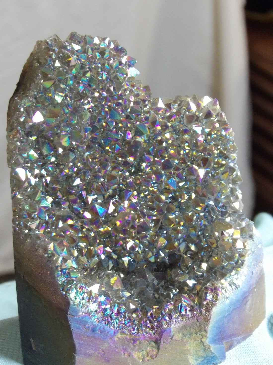 🌈 Angel Aura Quartz Cut Base (4 lbs • 6x5”)
