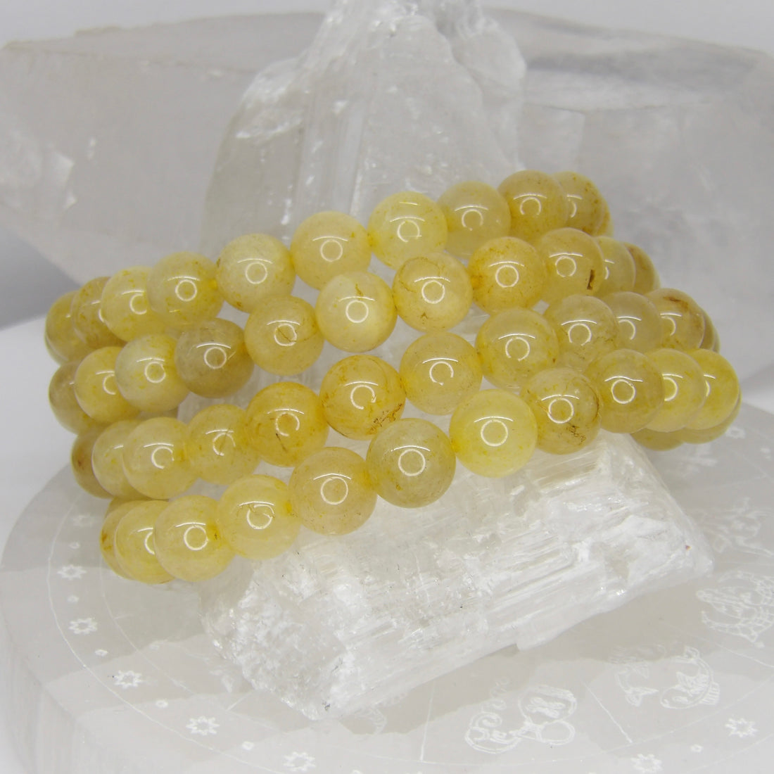 Natural 8mm Golden Copper Rutile Quartz stretch bracelet 
