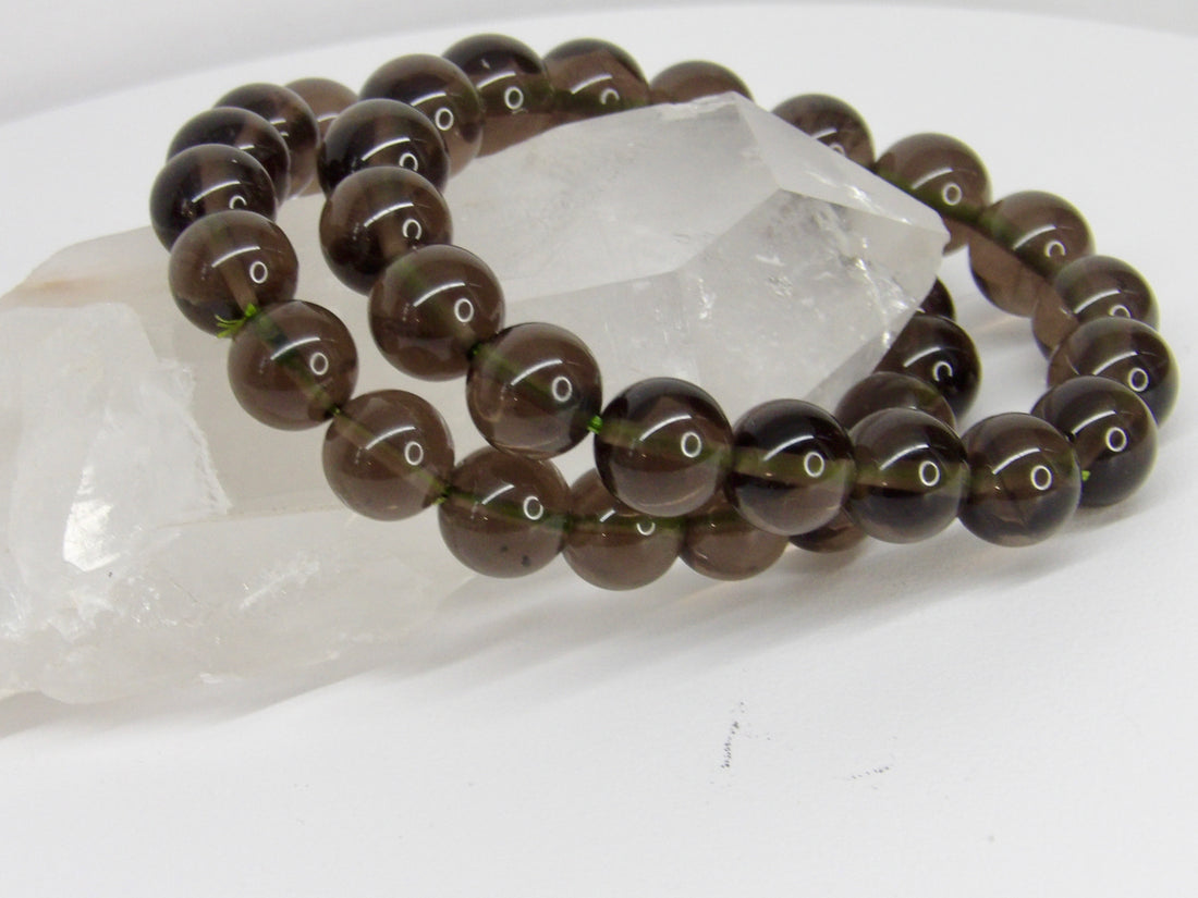 High-Quality Indonesian Tektite (Agni Manitite) Bracelet | 10–11mm Natural Gemstone Beads