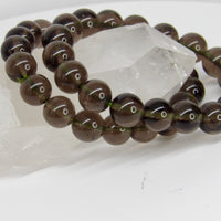 High-Quality Indonesian Tektite (Agni Manitite) Bracelet | 10–11mm Natural Gemstone Beads
