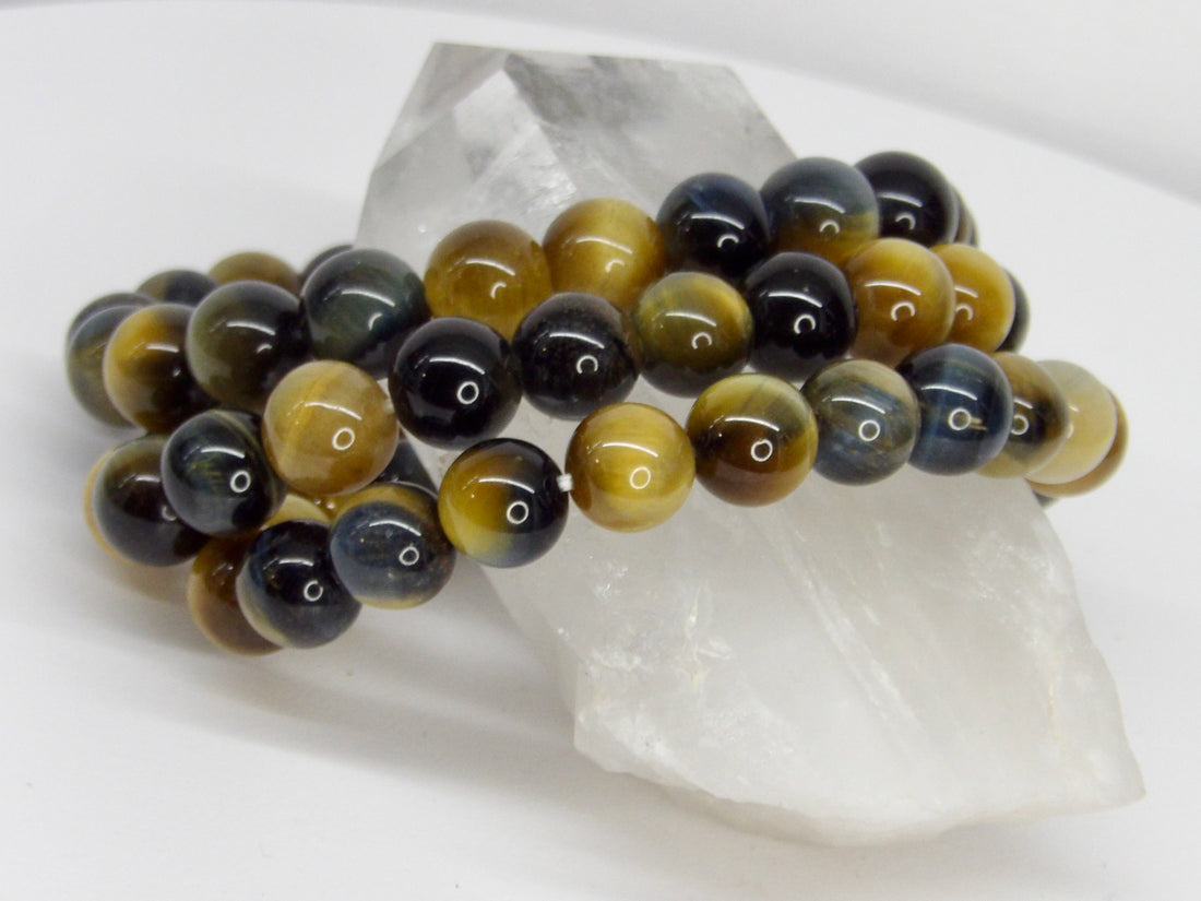 High-Quality Mixed Tiger’s Eye Bracelet | 10mm Natural Gemstone Beads