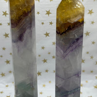 Rainbow Fluorite - Yellow Tipped Towers - (Price Per Piece)