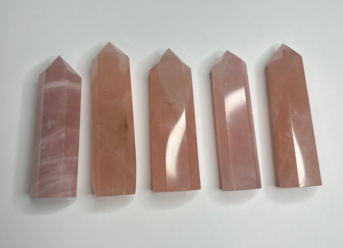 Rose Quartz Towers - Deep Pink (80g - 115g) (Price Per Piece) - From Madagascar