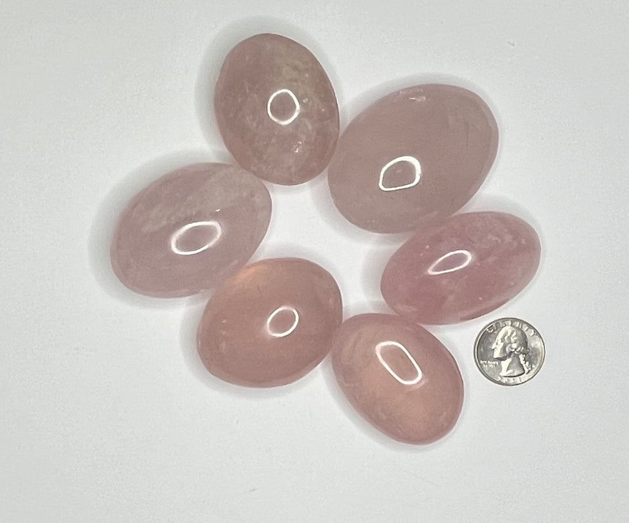 Rose Quartz Palm Stones (Price Per Piece)