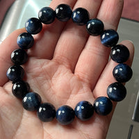 Blue Tiger's Eye bracelet - 10 mm beads (Price Per Piece)