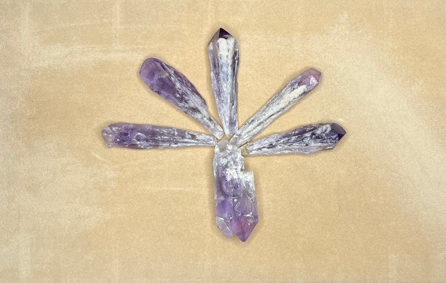 Amethyst Laser Wands - (Price Per Piece)