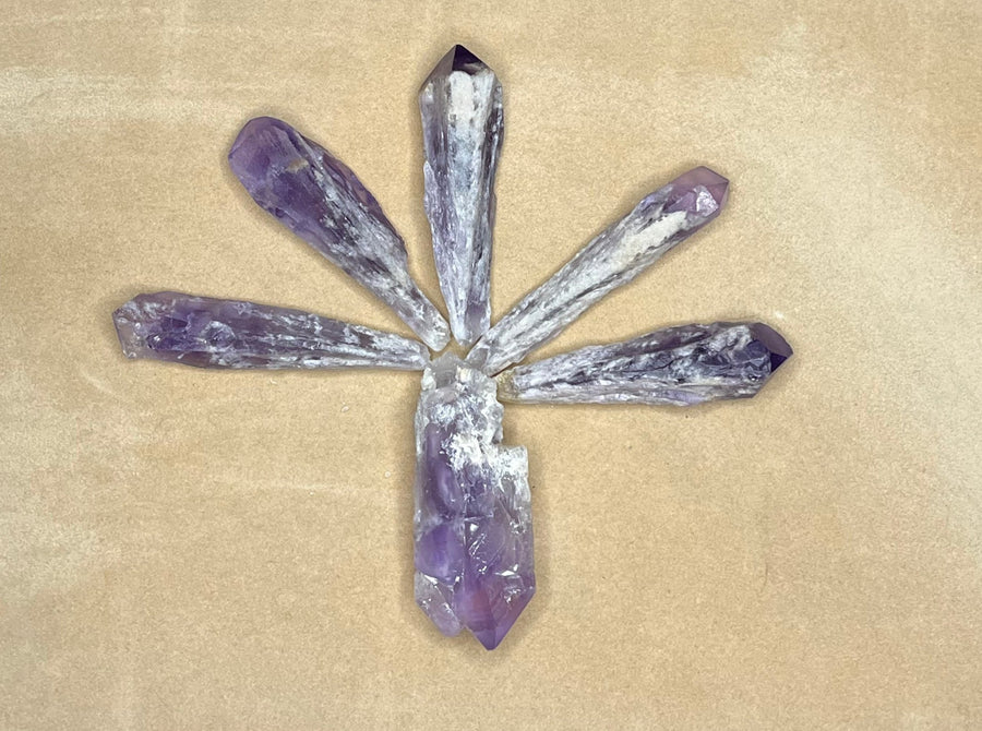 Amethyst Laser Wands - (Price Per Piece)