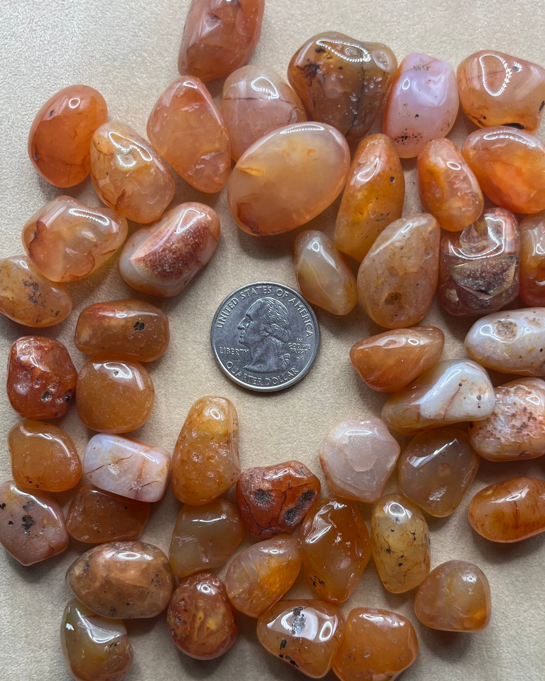 Tumbled Carnelian Stones