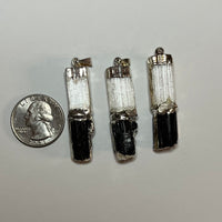 Tourmaline and Selenite Pendant (Price Per Piece)