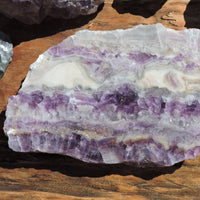 Genuine Purple and White Fluorite Slab