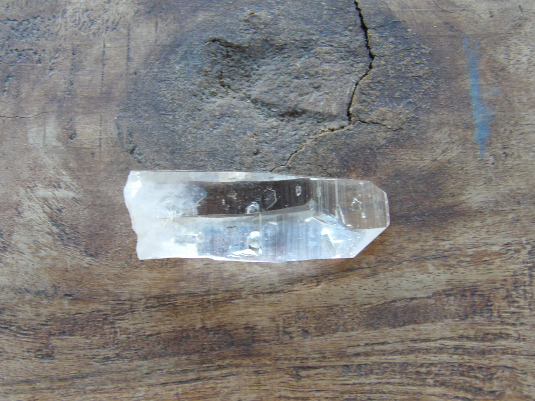 Natural Lemurian quartz point, unpolished