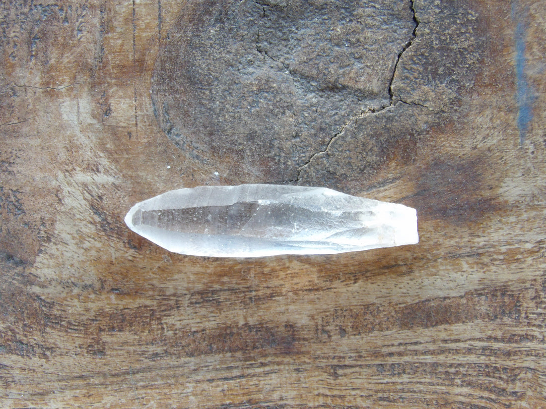 Raw Lemurian quartz crystal with unique formation