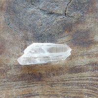 Twin Lemurian quartz crystal photographed in natural light