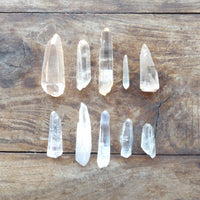 Lemurian quartz crystal with horizontal growth lines, Scottsdale Arizona