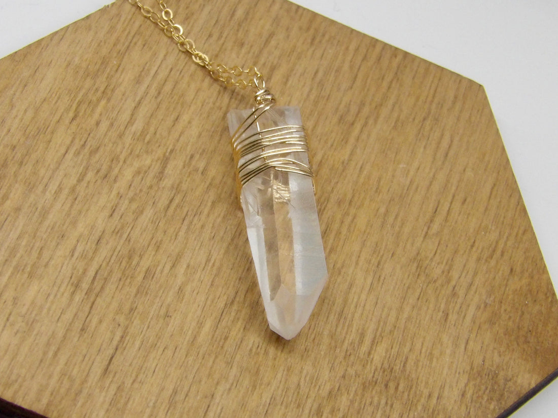 Lemurian Seed Necklace on 14kt gold filled chain