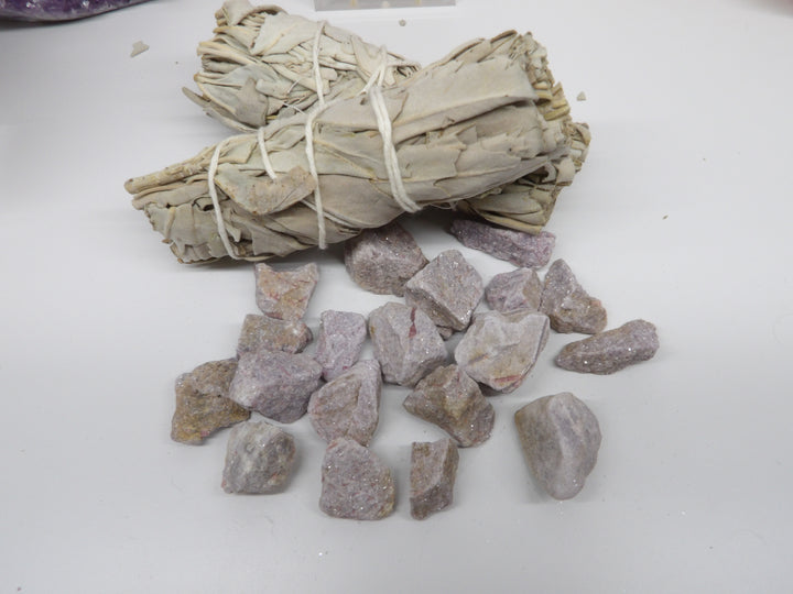 small rough lepidolite