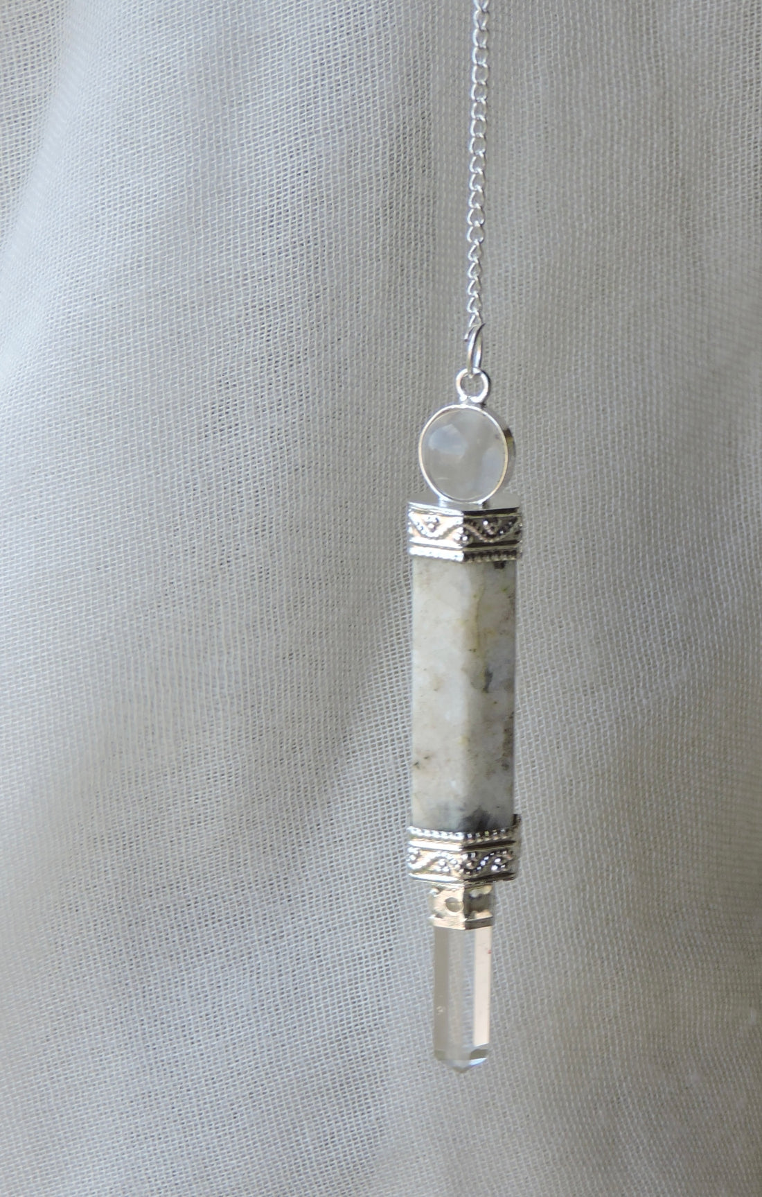 🌙 Rainbow Moonstone Wand Pendulum – Unlock the Mystical Power of the Moon 🌟