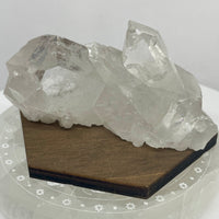 Natural Clear Quartz cluster featuring multiple well-formed crystal points. One-of-a-kind display specimen from Star Woman Crystals.