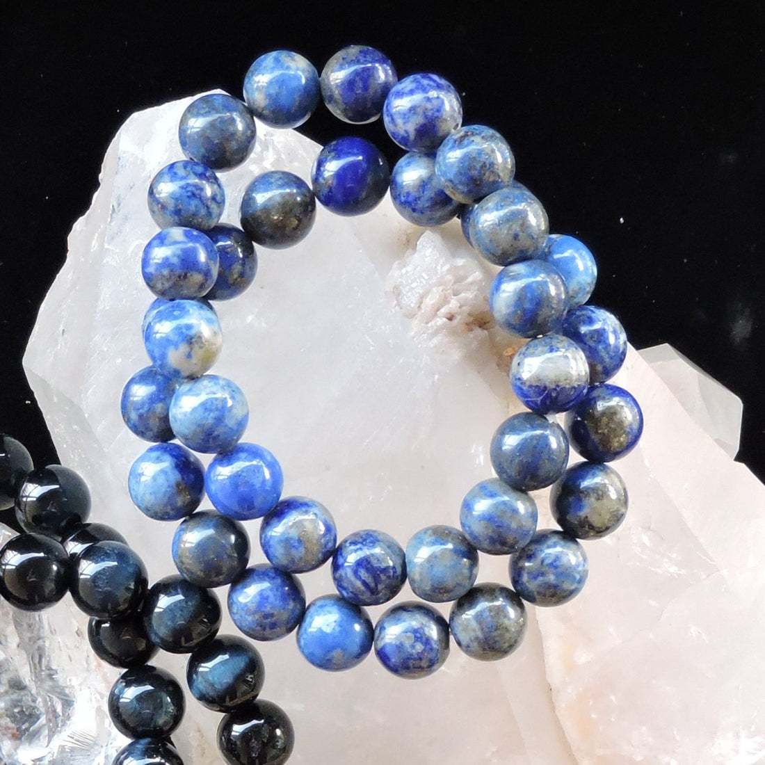 Lapis Lazuli Beaded Bracelet - 10 mm beads