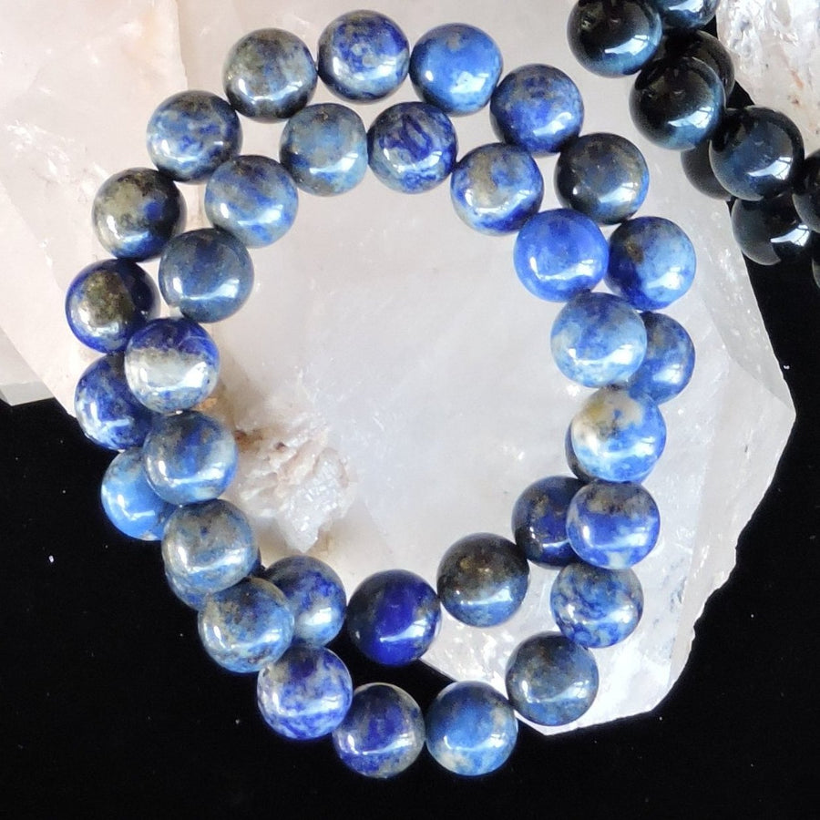 Lapis Lazuli Beaded Bracelet - 10 mm beads