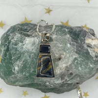 Pietersite and Spinel Pendant