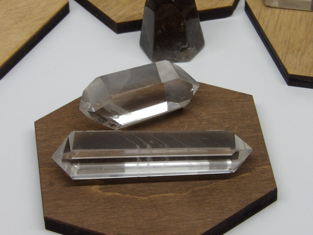 ✨ Double-Terminated Polished Phantom Quartz Points (2” & 3”)
