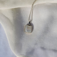 Rainbow Moonstone Square Pendant