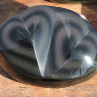 Hand-Carved Rainbow Obsidian Stones – Star and Heart Designs