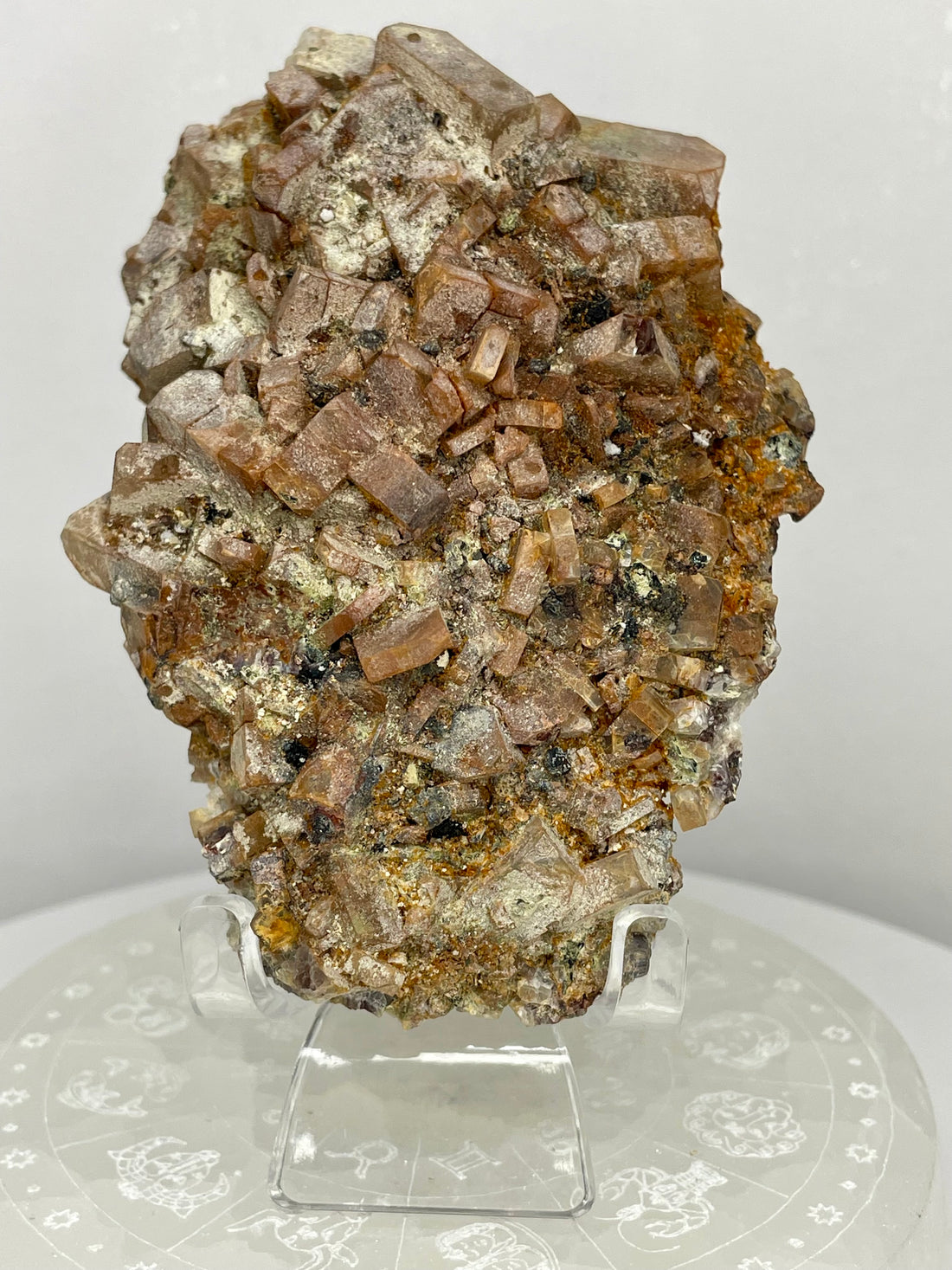 Raw Moonstone (Feldspar) collector specimen on natural matrix from El Pili Mine, Chihuahua, Mexico.
