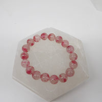 Rhodonite in Quartz Bracelet – 9mm or 11mm