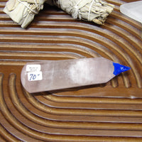 faceted rose quartz point for heart chakra