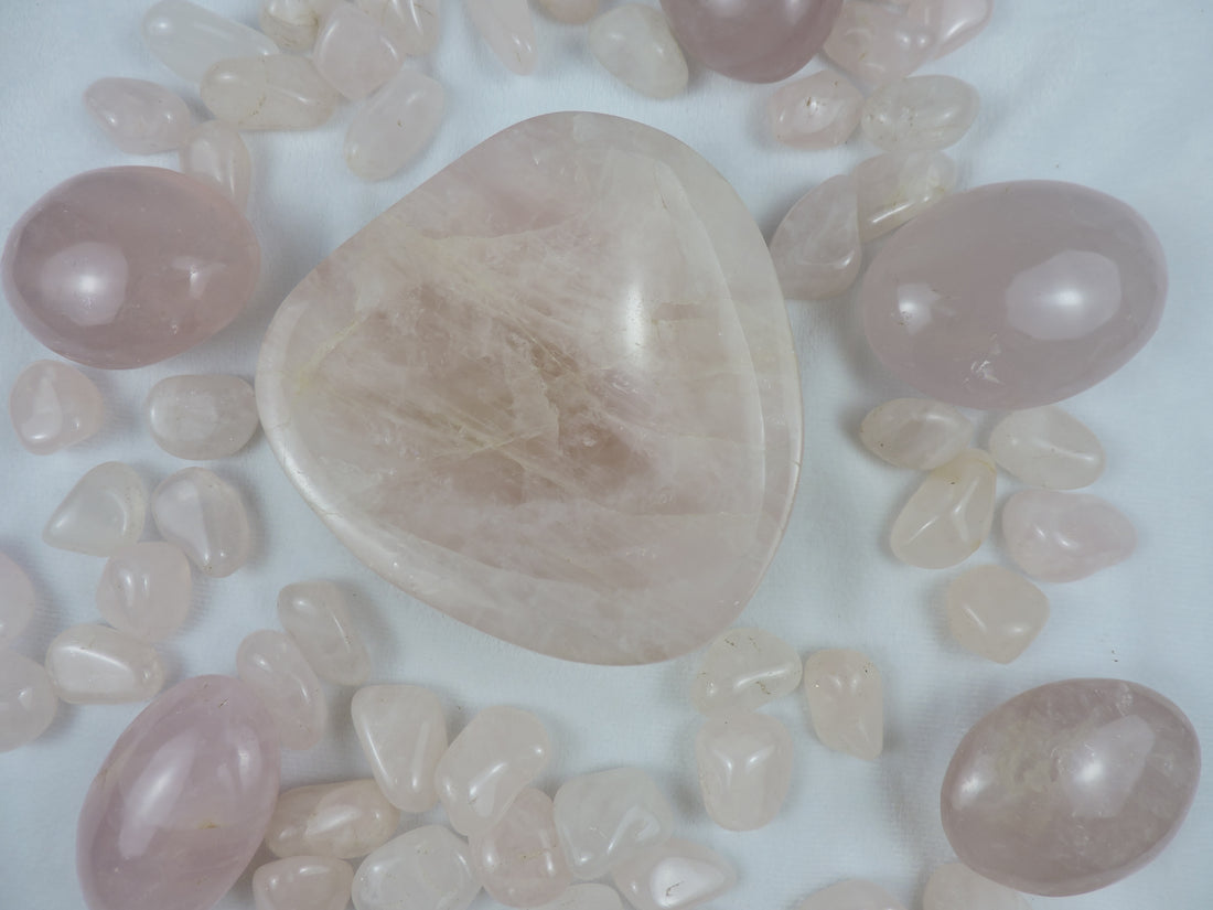 Rose Quartz Carved Trinket Bowl