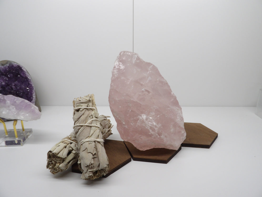 Natural Rose Quartz flame
